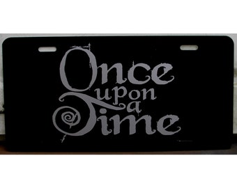 Fairy Tale Once Upon a Time License Plate Booklover Princess Car Tag