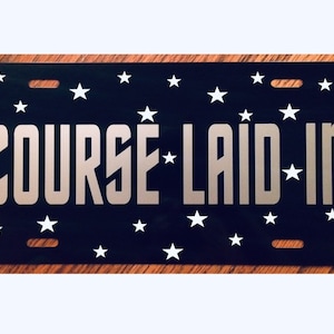 Curso de matrícula inspirado em Star Trek colocado na etiqueta do carro Voyager Next Generation Picard Deep Space Nine Discovery