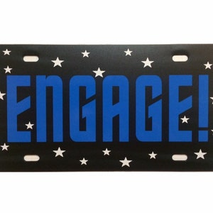 スタートレックにインスパイアされたナンバープレート ENGAGE! カータグ ボイジャー 次世代 ピカード ディープ・スペース・ナイン ディスカバリー