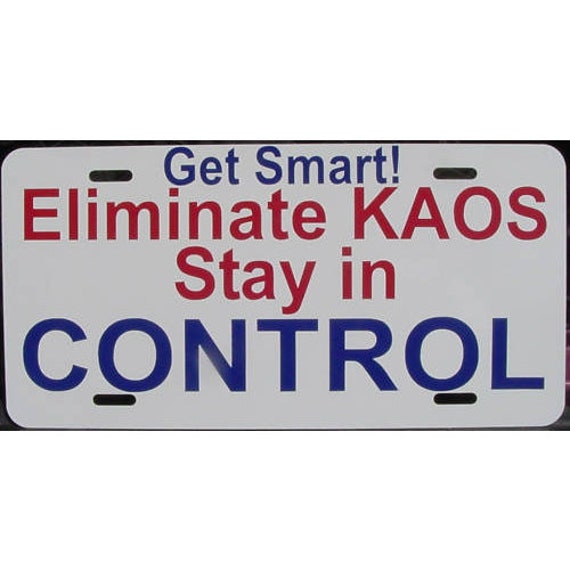 GET SMART License Plate Eliminate Kaos Stay in Control Car Tag Etsy
