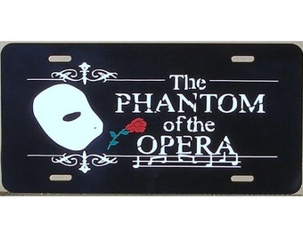 Phantom of the Opera - License Plate - Car Tag