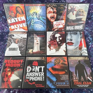 12 Horror/Slasher DVD Movie Collection -80’s Cult Classics