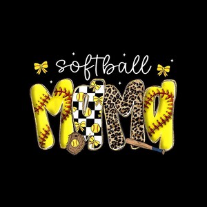 Softball Mama, png, damastpatroon met luipaardstrik, Game Day Mom-afbeelding, transparante achtergrond