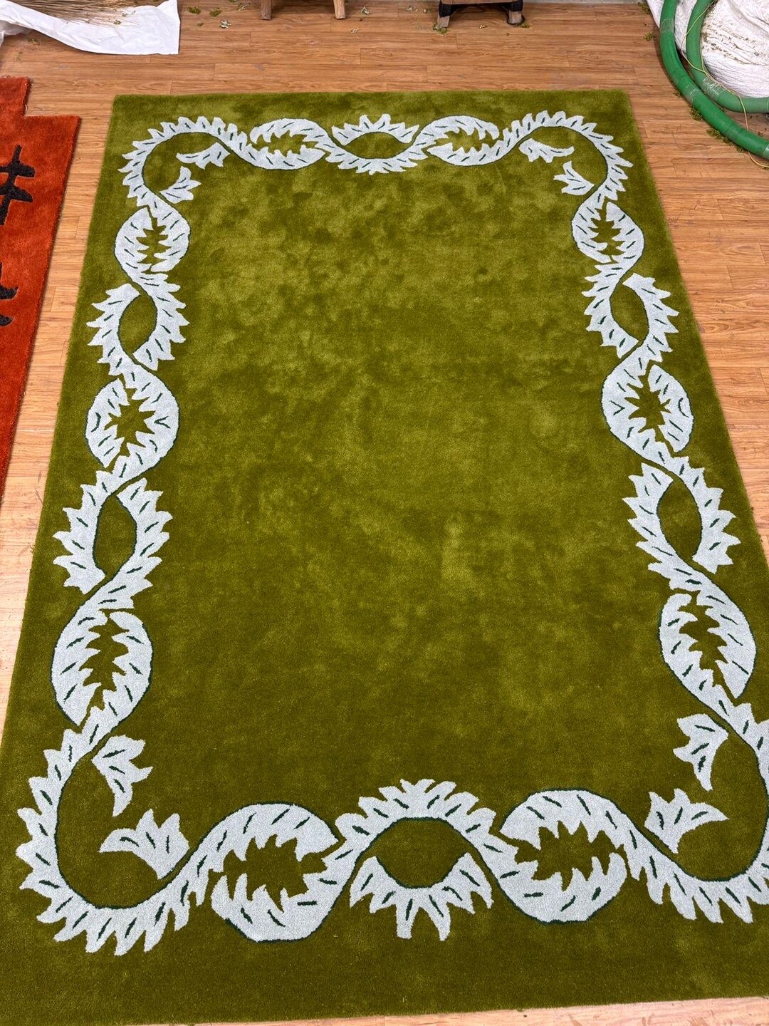 Hand-tufted Wool Area Rug: Forest Loop Design - Etsy