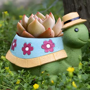 Wystrój domu Cartoon Animal Sukulent Doniczka na kwiaty Uroczy żółw Doniczka do sadzenia w ogrodzie Doniczka na biurko Dekoracja domu Ozdoby Doniczka ogrodowa