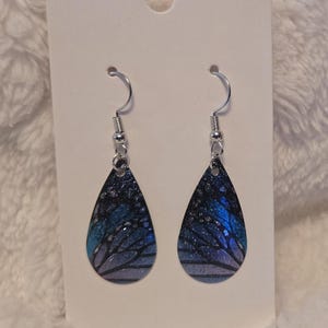 Enchanted Butterfly Wing Teardrop Earrings – Ethereal Nature-Inspired Jewelry