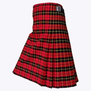 Wallace Roter moderner Tartan-Kilt - 16 Unze 8 Yard schottisches Hochland traditionelles handgemachtes Schottland Wallace Kilt - traditioneller Acrylwolle Kilt
