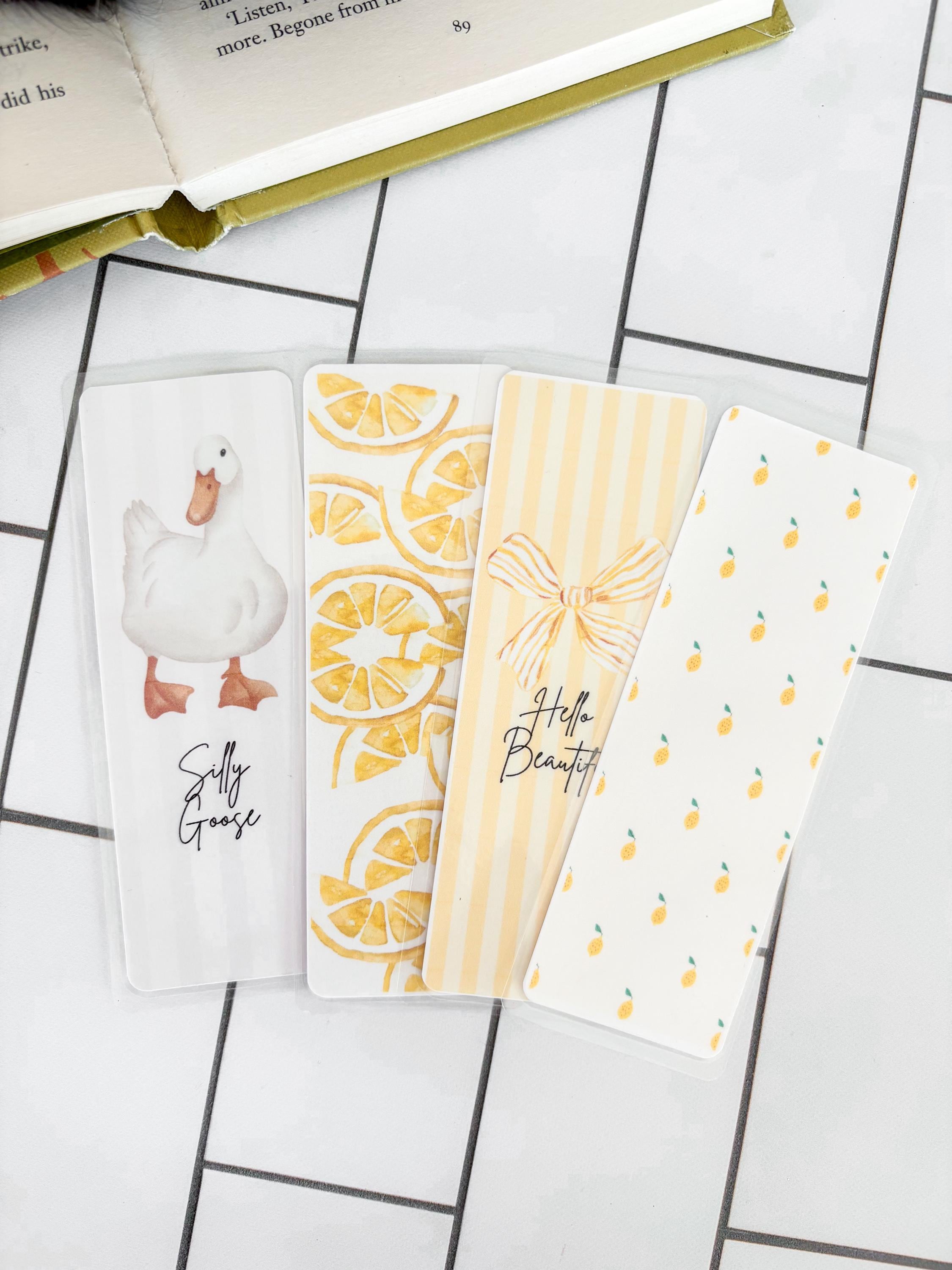 Spring Summer bookmarks/ laminated cardstock bookmarks/ floral spring book accessories /bookmark for bookish babes /summer book things