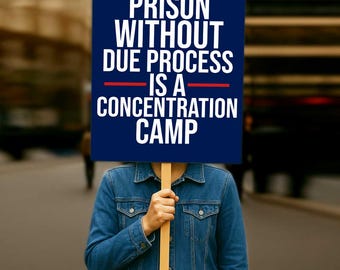 Cartel de protesta "Prisión con el debido proceso": Póster político (descarga digital, 7 tamaños)