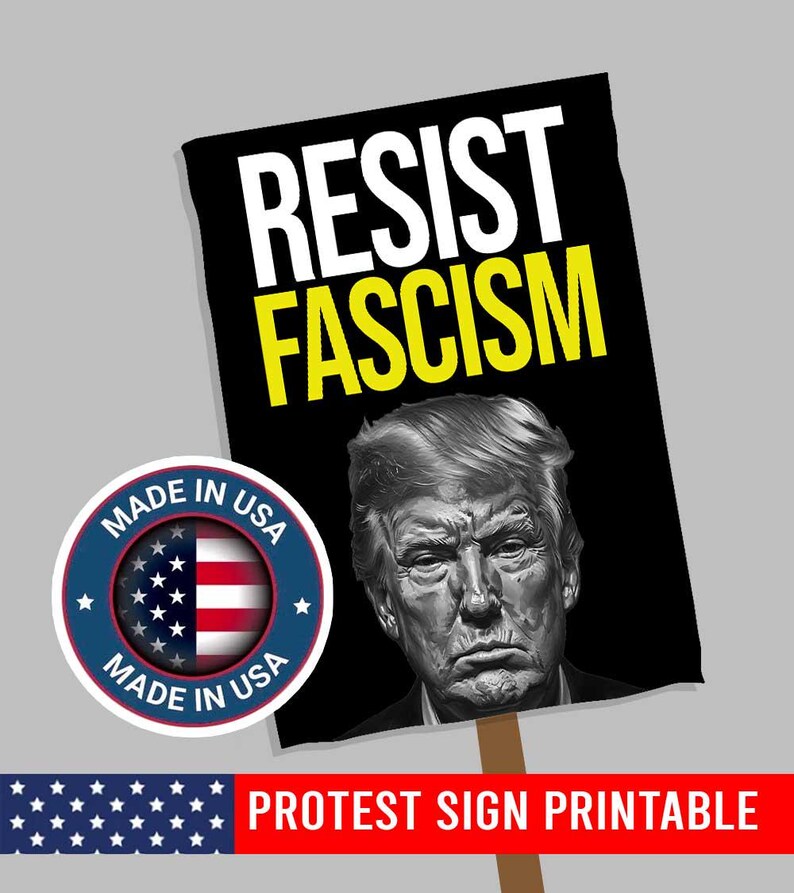 Resist Poster: Resist Fascism Political Protest Sign Printable (digital ...