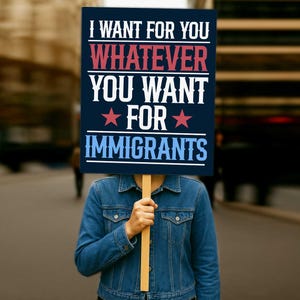 Immigrant Rights Protest Sign: Resist, No Kings in America (Digital Download, 7 Sizes)