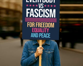 Resist Fascism Protest Sign: Independence Day Printable Poster (7 Sizes)