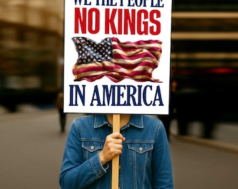 We The People Protest Sign: No Kings In America Printable (7 Sizes)