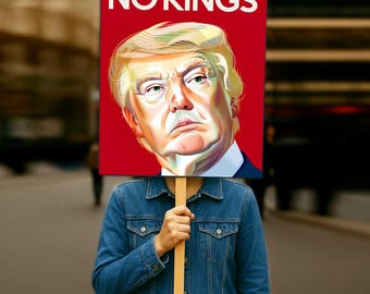 No Kings In America Protest Sign Printable (Digital Download)