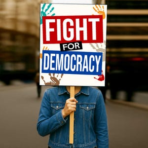 Fight For Democracy , Resist Protest Sign Printable, Protest Poster, Anti-Trump Protest Poster Sign For March, Political Sign , 7 sizes