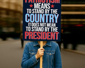 Trump Protest Sign: Not My President Protest Political Poster (7 Sizes) (Digital Download)