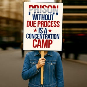 Prison with Due Process, Resist Protest Sign Printable, Protest Poster, Anti-Trump Protest Poster Sign For March,, Political Sign, No King