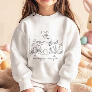 Happy Easter SVG, Easter SVG, Floral Bunny SVG, Spring Svg, Flowers Svg, Easter Shirt Svg, Files For Cricut, cut out files download