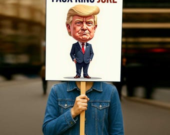 Resist Protest Sign Printable: No Faux King Way Poster (Digital Download, 7 Sizes)