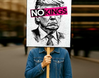 No Kings In America Protest Sign Printable (Digital Download, 7 Sizes)