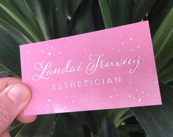 Business Cards with Raised Gold Foil | Esthetician, Massage Therapist, Brow Artist, Life Coach, Lash Artist, Music Artist, Event Planner