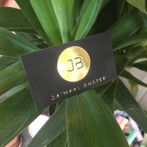 Thick Gold Foil Business Cards Makeup Artist, Hairstylist, Interior Designers, Photographer, Wedding Planner, Microblading, Model image 7