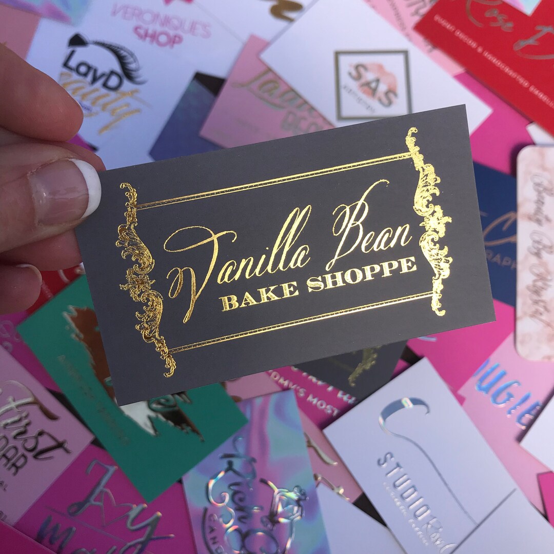 Business Cards for Vanilla Bean Bake Shoppe in Greenville, NC Silk