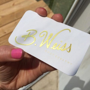 Gold Foil Business Cards with Silk Laminate image 9