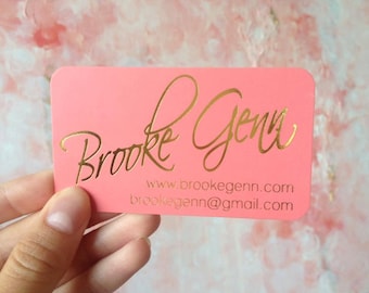 Gold Foil Business Cards with Silk Laminate