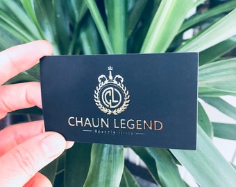 Business Card Printing with Raised Gold Foil | Chaun Legend, Makeup, Nail Artist, Hair Stylist, Esthetician, Photographer, Microblading