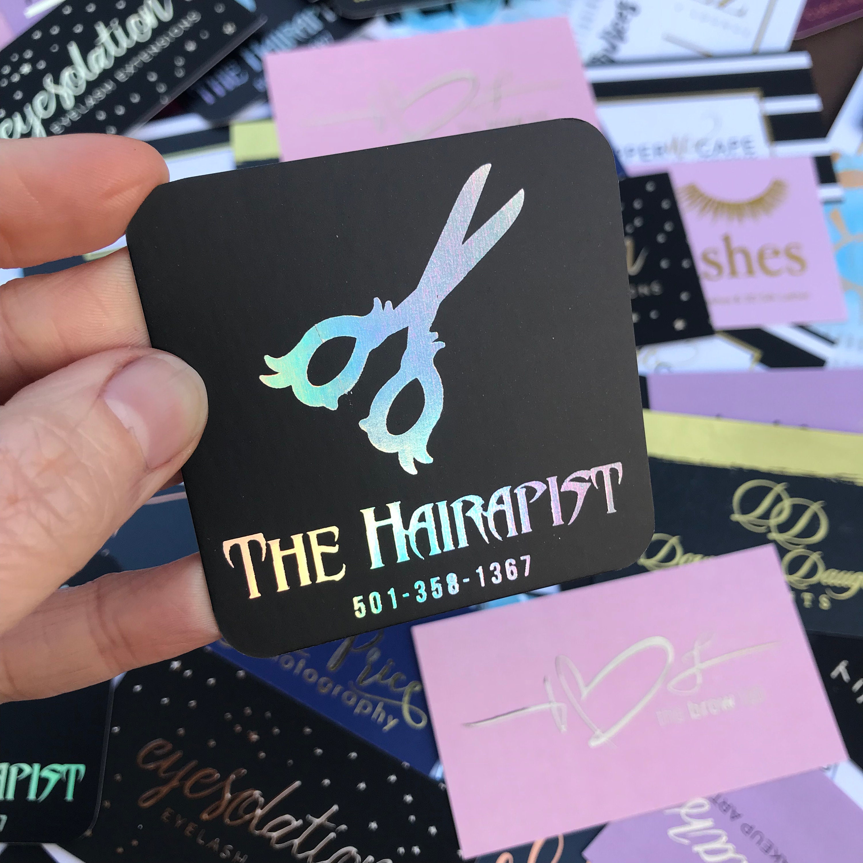 Holographic cheap business cards