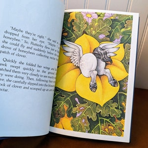 Flutterby by Stephen Cosgrove, illustrated by Robin James 1976 Vintage Children's Book Serendipity Book Unicorn Anthropomorphic image 1