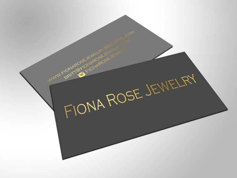 Gold Foil Business Cards With Silk Laminate Event Etsy
