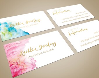 Gold Foil Business Cards, Choose Your Quantity