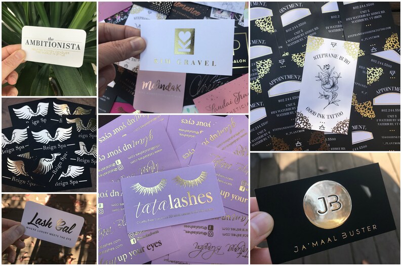 Gold Foil Business Cards with Silk Laminate image 0