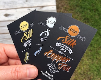 Foil Business Cards - Gold, Silver, or Copper