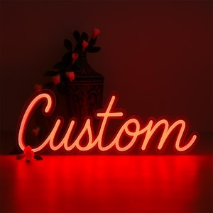 Insegna al neon personalizzata per la casa - Insegna LED con nome personalizzato - Insegna luminosa al neon - Decorazione al neon per la stanza - Insegna regalo personalizzata - Insegna al neon per la camera da letto - Insegna da parete a LED