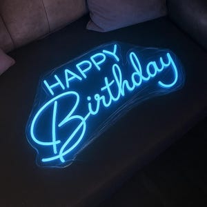 Benutzerdefinierte Geburtstags-Leuchtreklame - Neonlicht-Dekor - Geburtstags-Neon-Schild - LED-Neon-Schild Benutzerdefinierte -Neon-Party-Schild - Personalisiertes alles Gute zum Geburtstag-Zeichen