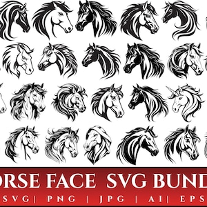Horse Head SVG Bundle, Beautiful Horse Svg, Horse Head Svg Bundle, Horse Head Clipart, beautiful horse svg, cute horse, horse bundle