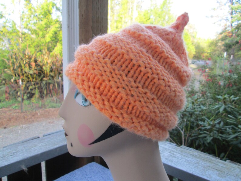fuzzy orange hat
