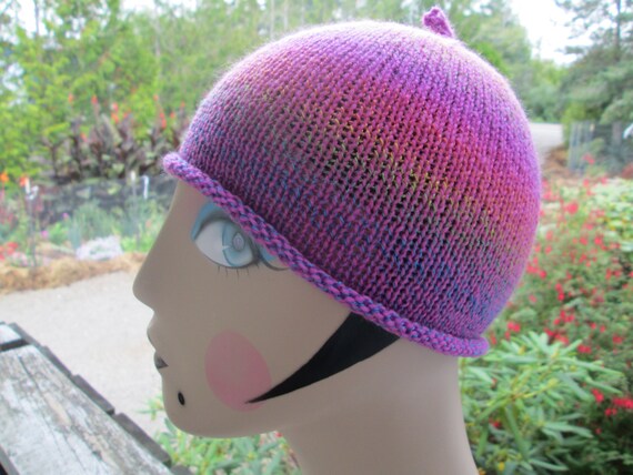 Pink Skull Cap Knitted 
