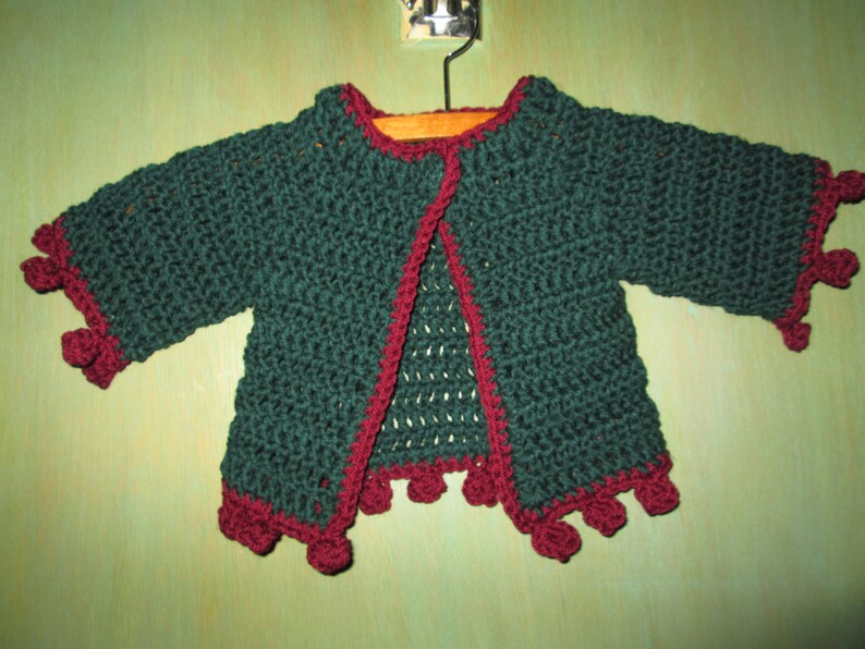 burgundy baby sweater