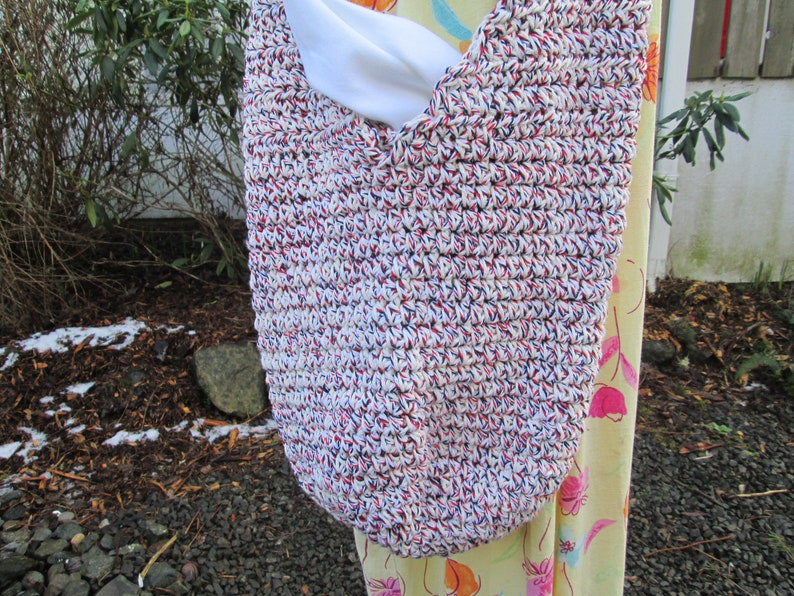 Cotton Market Bag Nautical Market Bag Shoulder Bag Cotton Boho Bag Crochet by SuzannesStitches Crochet Market Bag Cotton Shopping Bag