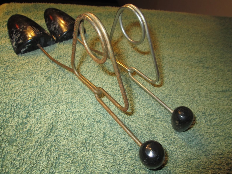 Wood and Wire Shoe Stretcher Forms Pair of Vintage Simplex Wood and Wire Shoe Forms or Stretchers Vintage Farm Style Shoe Stretcher Forms