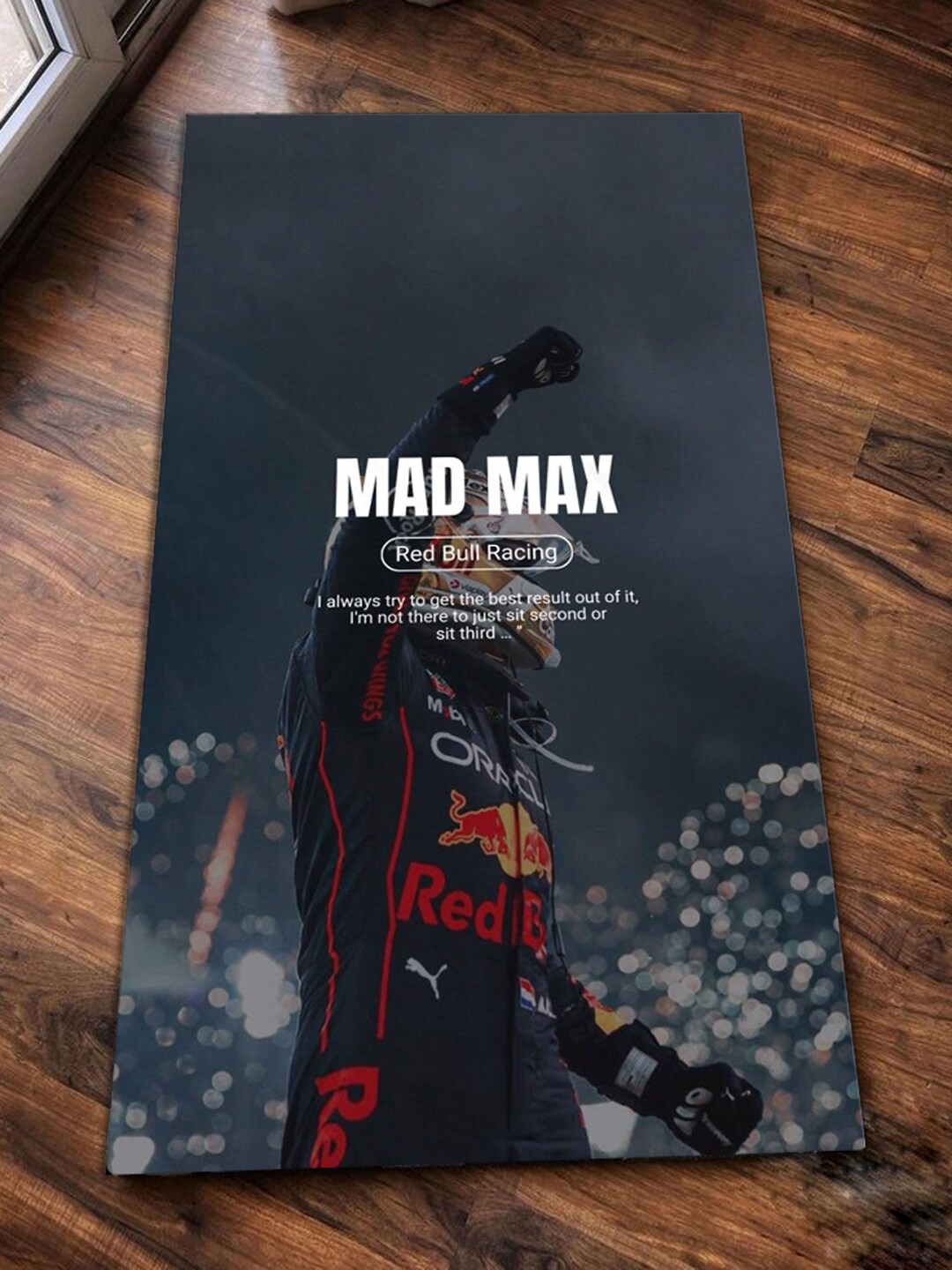 Max Verstappen F1 Rug Racing Fan Rug, Perfect for Game Room or Bedroom ...