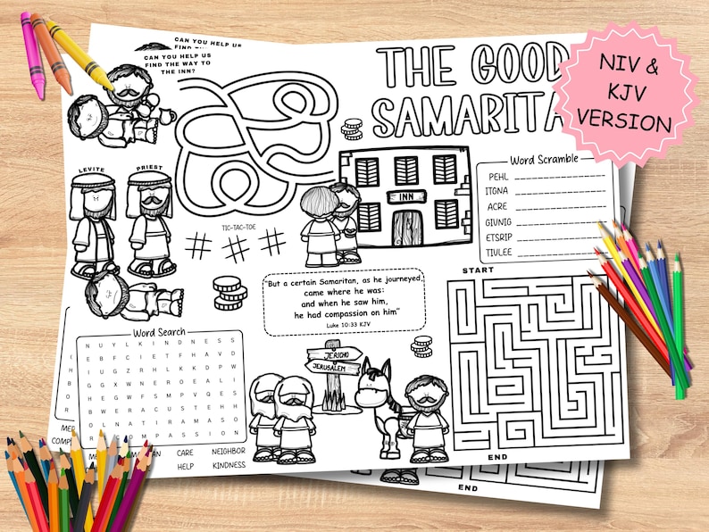 Good Samaritan Bible Activity for Kids | Sunday School Printable ...