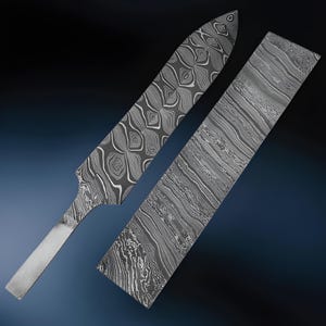 White Deer Damascus Steel DIAMOND BACK Pattern Billet Forge Welded 10x2in 5.5mm Knife making Tools,