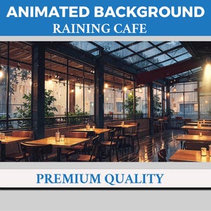 Animated background Loop Cafe Premium Quality, Stream Background Animated, Vtuber Background Animated Twitch Background, Twitch Background