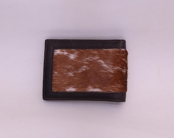 Handmade Cowhide Leather Bifold Wallet – Western Style Card Holder