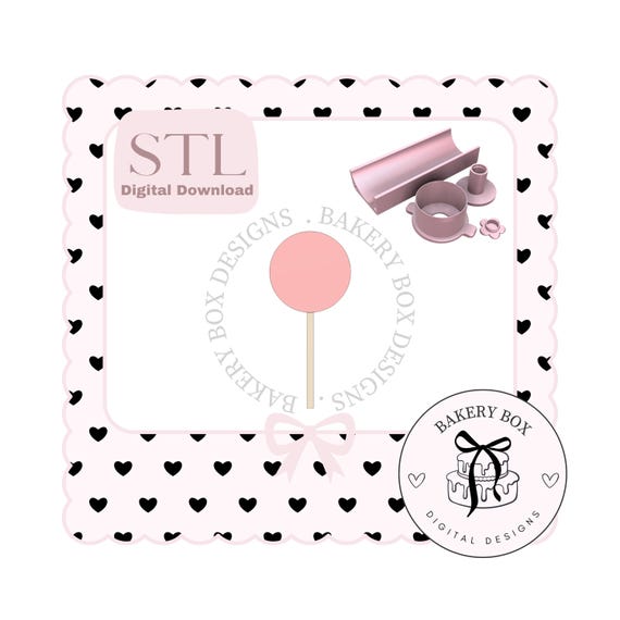 Circle Cake Pop Plunger Set STL Digital Download